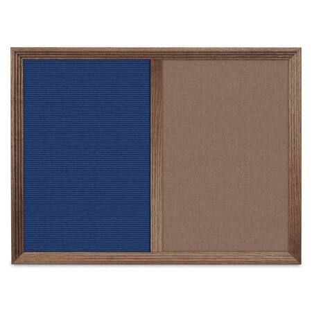 United Visual Products Enclosed Corkboard, 1 Door, 60"x36", 4" Fra UV3417-BRONZE-CORK